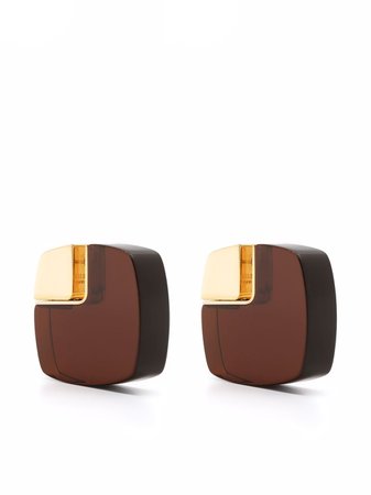 Jil Sander Geometric Panelled Earrings - Farfetch