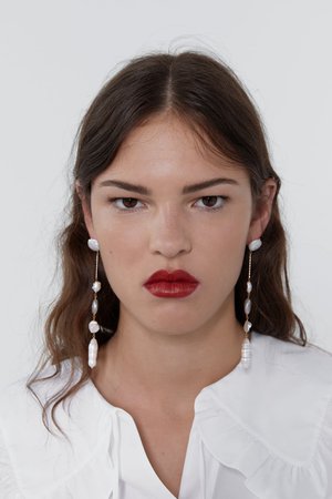 NATURAL PEARL EARRINGS - View All-ACCESSORIES-WOMAN | ZARA Greece