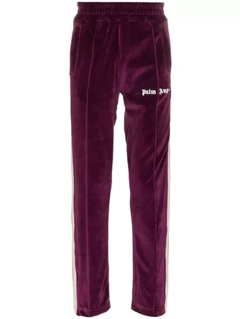 Palm Angels Logo Printed cotton-blend Track Trousers - Farfetch