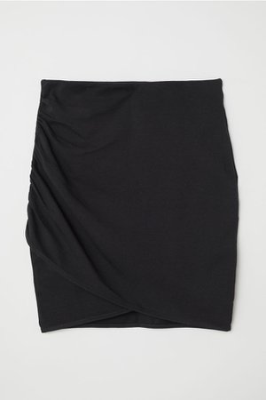 Юбка с драпировкой - Черный - Женщины | H&M RU