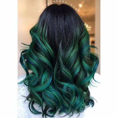 teal ombre hair - Google Search