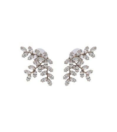 Jennifer Behr - Viniette crystal-embellished earrings | Mytheresa