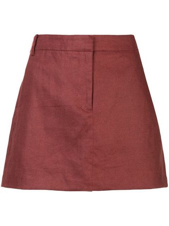 Tibi Canvas Short Skirt