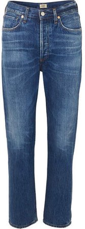 Charlotte High-rise Straight-leg Jeans - Mid denim