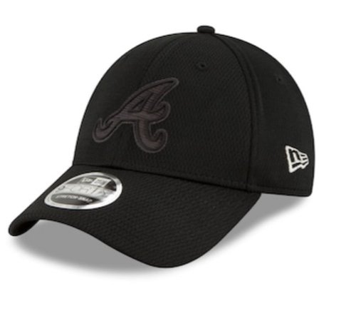 black on black Atlanta braves hat
