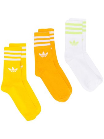 Adidas Mid-Cut Crew three-pack socks $14 - Shop AW19 Online - Fast Delivery, Price