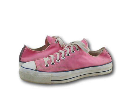 Vintage CONVERSE Chuck Taylors Pink Canvas Low Top Athletic