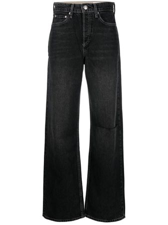 Rag & Bone Ripped Detail wide-leg Jeans - Farfetch