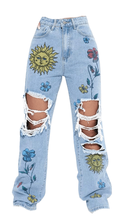 Designed doodle jeans