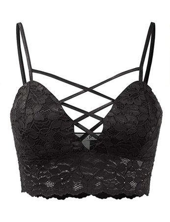 FPT Womens Wireless Lightweight Padded Lace Bralette Tops at Amazon Women’s Clothing store:
