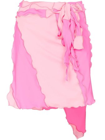 Sherris Patchwork Wrapped Mini Skirt - Farfetch