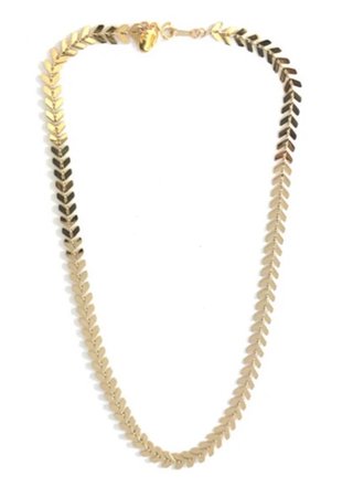 gold chevron chain necklace