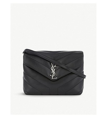 SAINT LAURENT - Monogram Loulou quilted leather cross-body bag | Selfridges.com