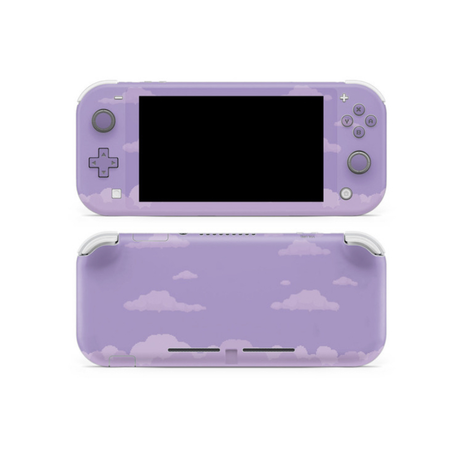 KO custom creations 8-Bit Dull Lavender Clouds Nintendo Switch Lite Skin