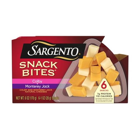 Sargento® Snack Bites® Colby + Monterey Jack Natural Cheeses, 6-Count - Walmart.com