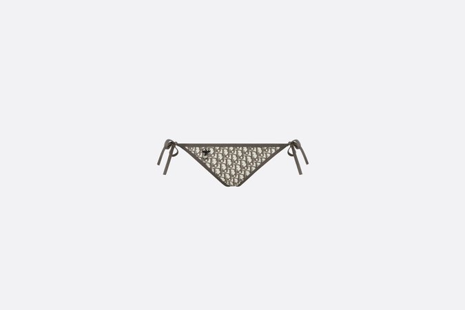 Bikini Bottom Gray Dior Oblique Technical Fabric | DIOR