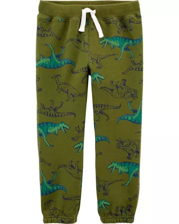 Dinosaur Pull-On Fleece Pants | carters.com