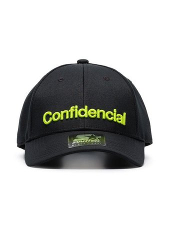 Marcelo Burlon County Of Milan black Confidencial embroidered baseball cap $100 - Buy Online SS19 - Quick Shipping, Price