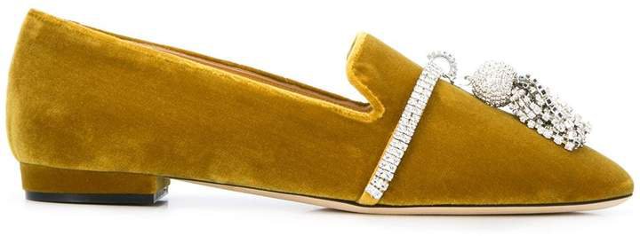 Giannico Louis crystal-embellished slipper