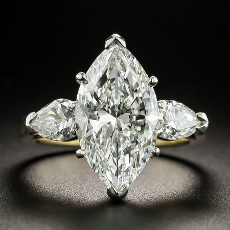Tiffany 4.36 Carat Marquise Cut Diamond Engagement Ring - GIA E VVS2 - Vintage Engagement Rings