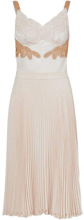 Lace Trim Cut-out Panel Slip Dress