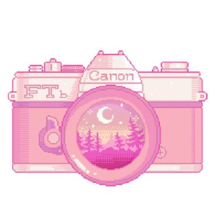 camera cute pixel kawaii canon