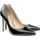 Amazon.com | hingswink Closed Toe Heels for Women 4 Inch High Heels Stiletto Pumps for Women Dressy Work Office Wedding Bridal Party | Pumps