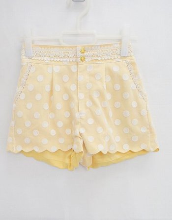 yellow pastel shorts