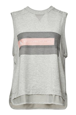 Adidas by Stella McCartney - Cotton Logo Tank - grey