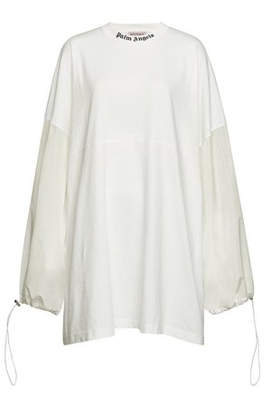 Palm Angels - Printed Cotton Sweatshirt Dress - white
