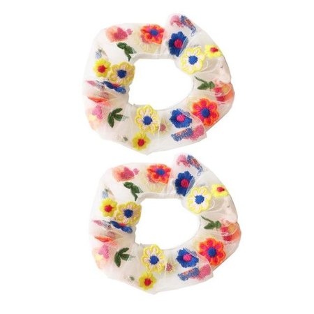 Colorful Floral Scrunchie – algrandeboutique