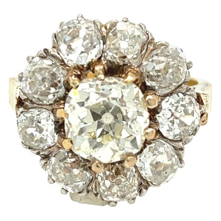 Victorian Old mine diamond stone ring