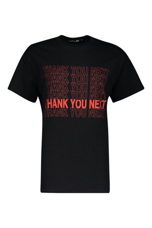 Tall 'Thank You Next' Slogan T-Shirt | Boohoo