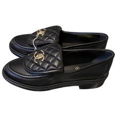 Chanel Leather flats Chanel Black size 38 EU in Leather - 26429238