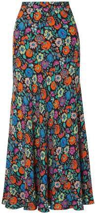 Floral-print Crepe Maxi Skirt