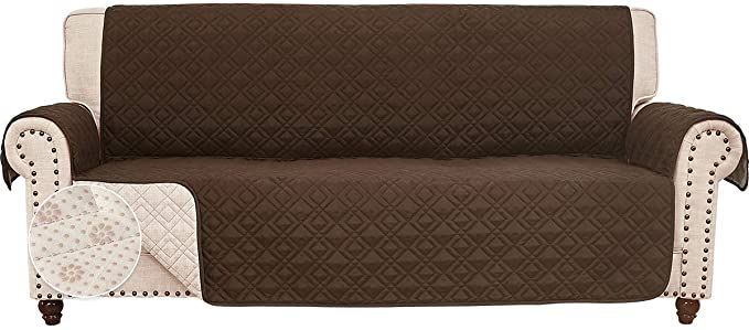 Amazon.com: RHF Anti-Slip Sofa Cover for Leather Sofa, Couch Cover, Couch Covers for 3 Cushion Couch, Slip-Resistant Couch Cover for Leather Sofa, Sofa Covers for Living Room, Couch Covers(Sofa:Chocolate) : Home & Kitchen