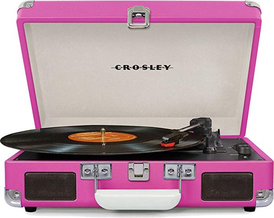 Crosley CR8005D-PI Cruiser Deluxe Portable Record Table 3-Speed Turntable with Bluetooth, Pink: Amazon.ca: Electronics