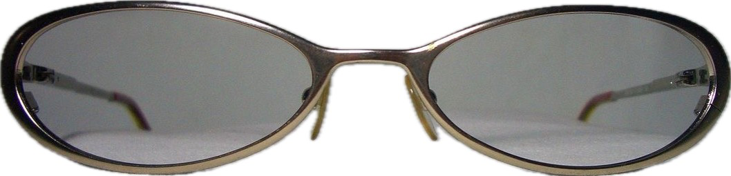robert la-roche chromed metal alloy oval glasses