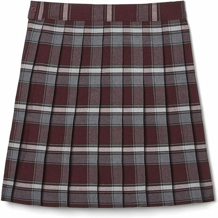 Amazon.com: French Toast Girls Plus Size Plaid Pleated Skirt, Burgundy Plaid, 16.5: Clothing, Shoes & Jewelry