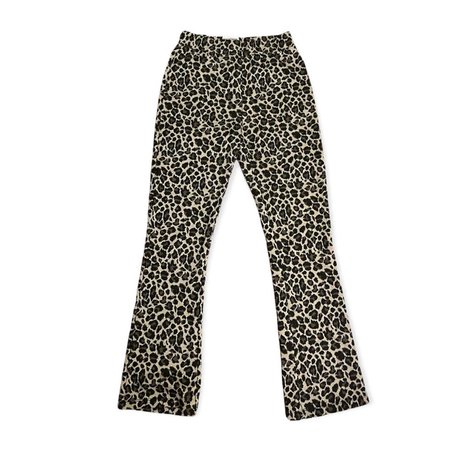 cheetah pants with a small flare at the end!!! these... - Depop