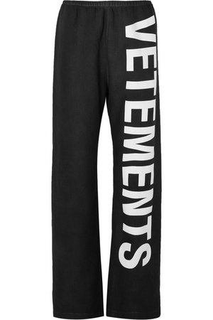Vetements | Printed cotton-blend jersey track pants | NET-A-PORTER.COM