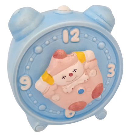 pastel clown ceramic clock
