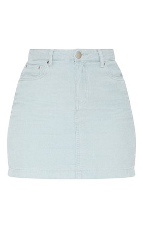 Dusty Blue Cord Skirt | PrettyLittleThing