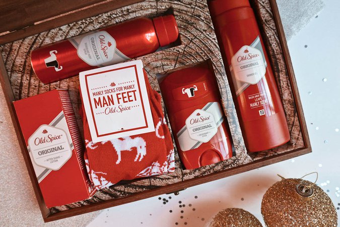 old spice wooden box gift set