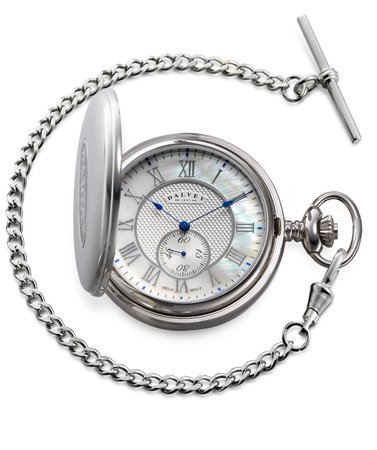 Full Hunter Pocket Watch Mother Of Pearl