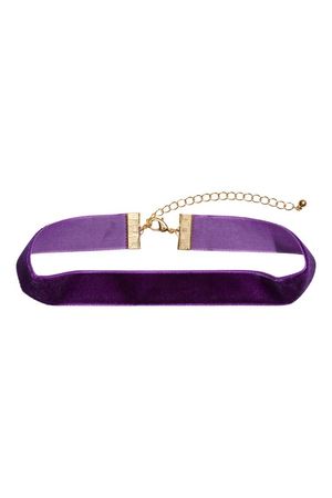 Velvet Choker Necklace - Dark purple - Ladies | H&M US