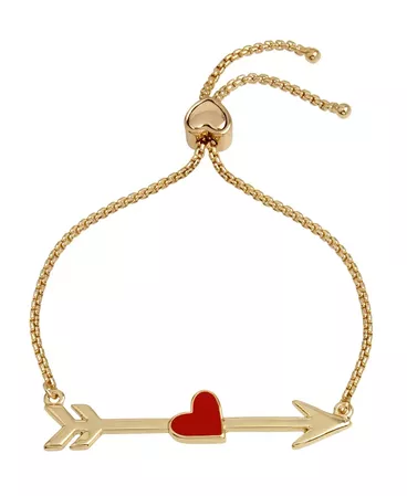 Betsey Johnson Heart Arrow Slider Bracelet & Reviews - Bracelets - Jewelry & Watches - Macy's