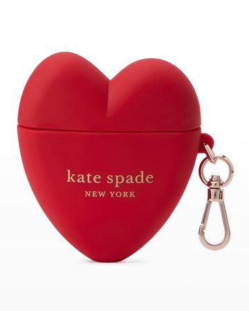 kate spade new york heart silicone airpods case | Neiman Marcus