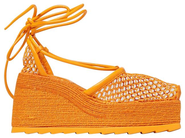orange platform sandals