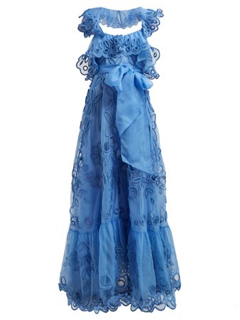 Ruffled silk-organza gown | Valentino | MATCHESFASHION.COM